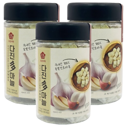 오감식탁 다진다 마늘 80p, 3개, 51.2g