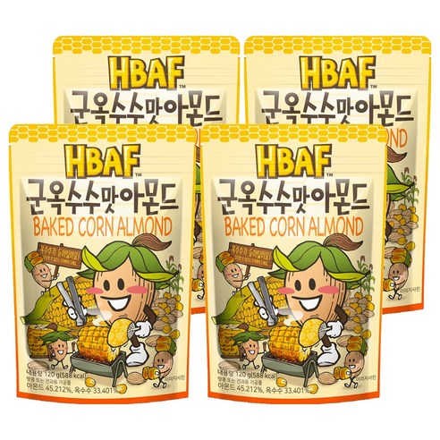 바프 군옥수수맛 아몬드, 120g, 4개