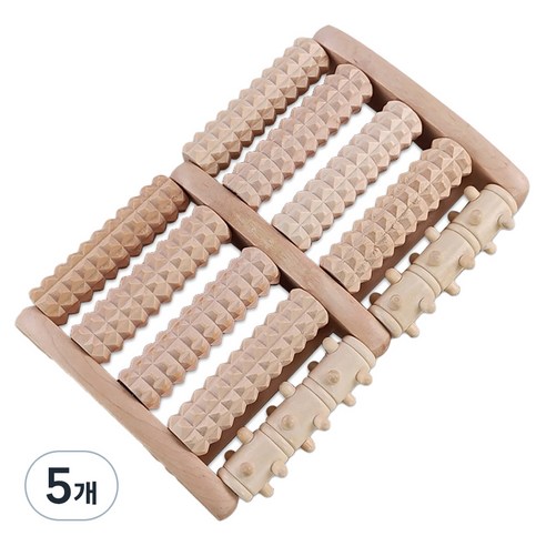 오코로 롤링 발 마사지 지압판, 우드, 5개