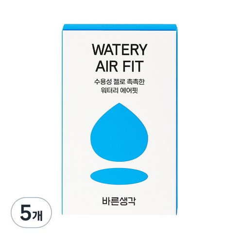 바른생각 워터리 에어핏 콘돔, 12개입, 5개