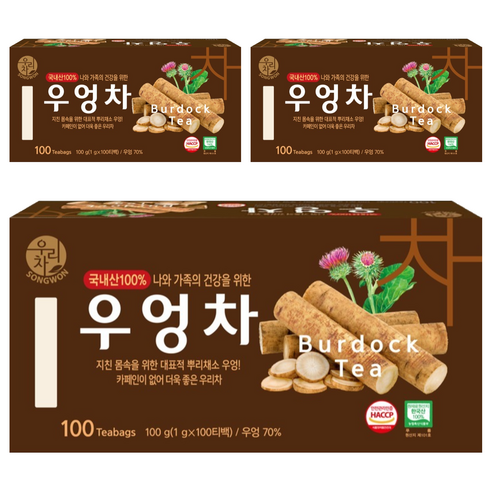 우리차 우엉차, 1g, 100개입, 3개