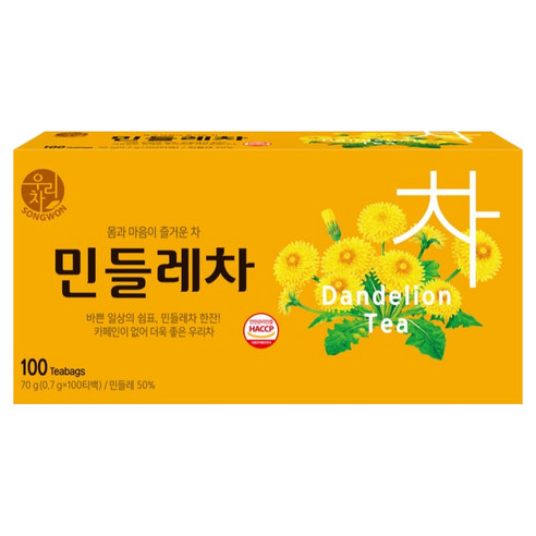 우리차 민들레차, 700mg, 100개입, 1개