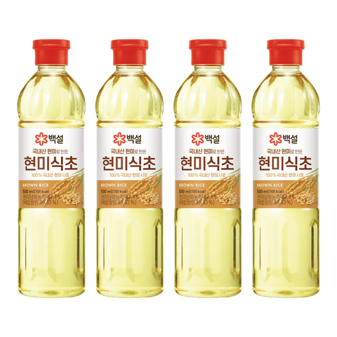 국내산 현미식초, 500ml, 4개