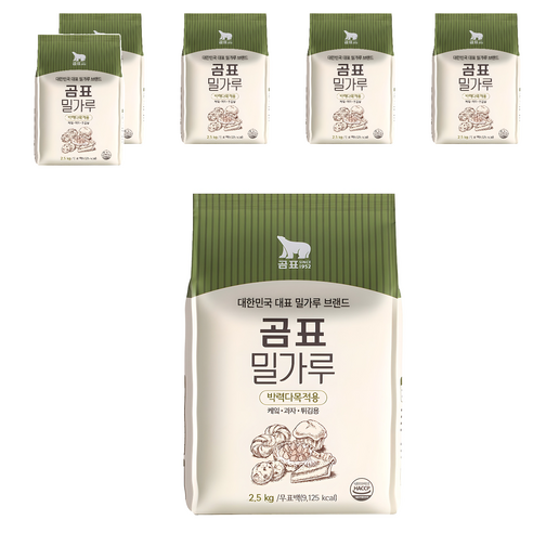 곰표 밀가루 박력, 2.5kg, 6개