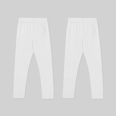 롤리트리 아동용 9부 면스판 베이직 레깅스 2p