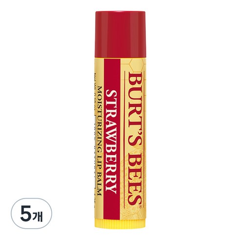 버츠비 모이스춰라이징 립밤, 스트로베리, 4.25g, 5개