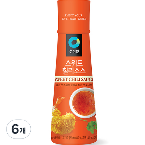 대상 청정원 스위트칠리소스, 6개, 365g