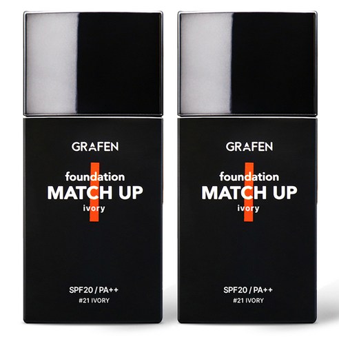 그라펜 매치업 파운데이션 40ml, 21 Ivory, 2개