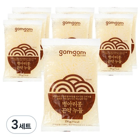 곰곰 병아리콩 곤약 누들, 1.2kg, 3개