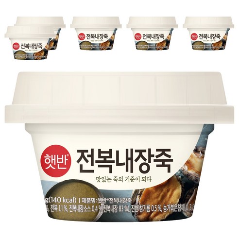 햇반 전복내장죽, 6개, 267g