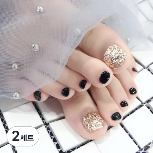 잇템샵 여름 네일아트 페디큐어 스티커 세트, 2세트, HL-022 골시프