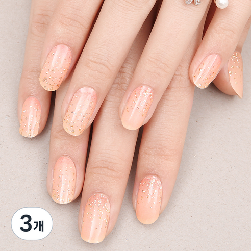 바바코코 젤네일 스티커 34p, 3개, BLING GLOW