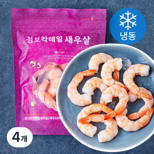 점보 칵테일 새우살 (냉동), 4개, 200g