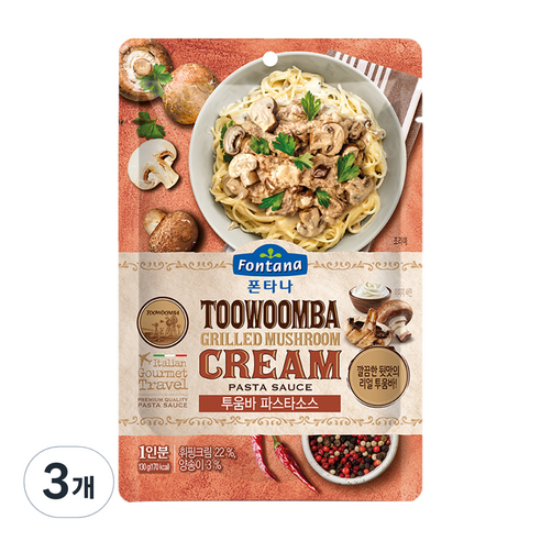 폰타나 투움바 파스타소스, 130g, 3개