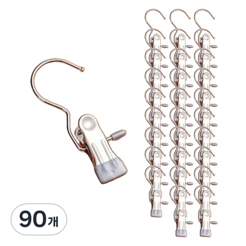 논슬립 외집게 옷걸이, 02 그레이, 90개