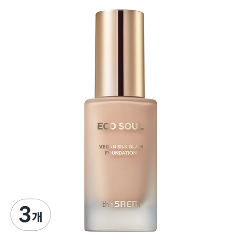 더샘 에코 소울 비건 실크 글램 파운데이션 30ml, 3개, 21 라이트 베이지