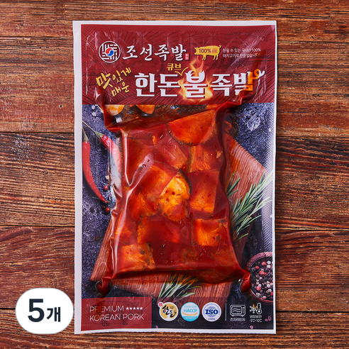 조선족발 한돈 큐브 불족발, 5개, 300g