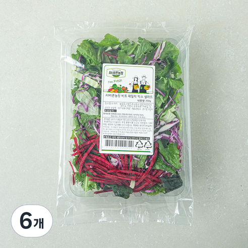All바른농장 비트 패밀리 믹스 샐러드, 350g, 6개