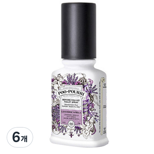 푸푸리 화장실탈취제 라벤더 바닐라 4oz, 118ml, 6개