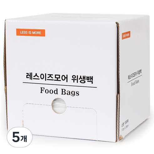 레스이즈모어 대용량 위생백, 소(S), 1000개입, 5개