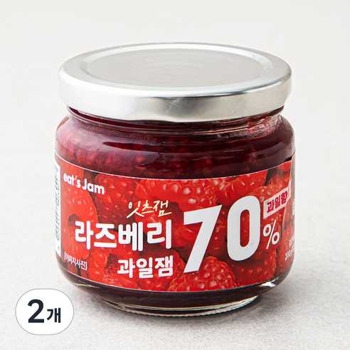 잇츠잼 라즈베리 70% 과일잼, 200g, 2개