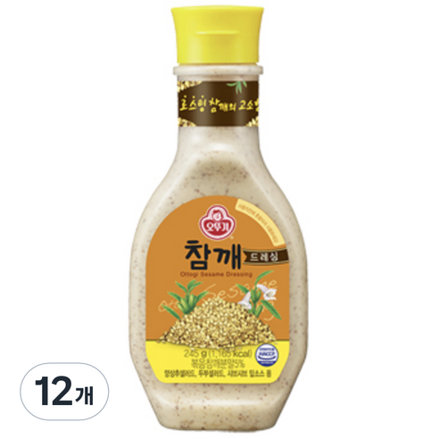 오뚜기 참깨드레싱, 12개, 245g