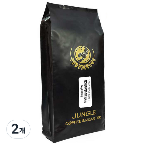 정글커피 카피로얄 블랜드 원두커피, 1kg, 2개, 홀빈(분쇄안함)