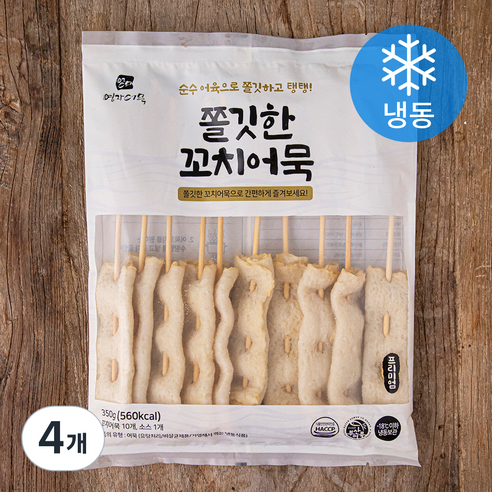 영자어묵 쫄깃한 꼬치어묵 (냉동), 350g, 4개