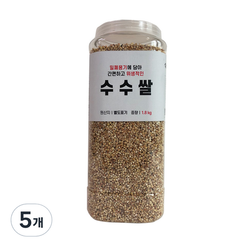 대한농산 통에담은 수수쌀, 1.8kg, 5개