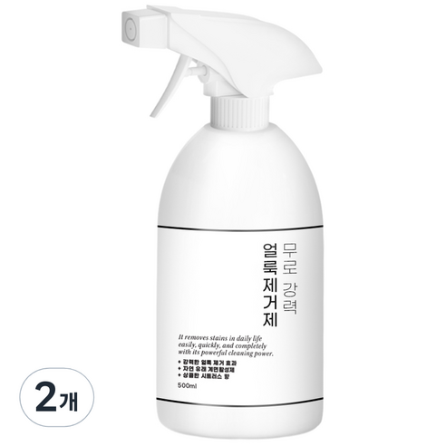 무로 초강력 고농축 의류 얼룩제거제 스프레이형, 2개, 500ml