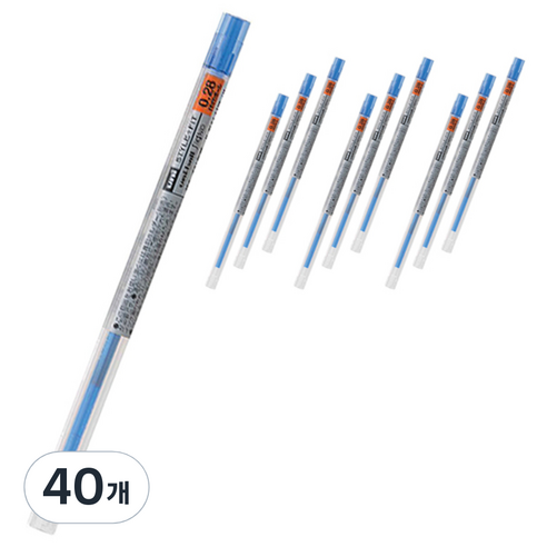 유니 시그노 스타일핏트 젤잉크 리필심 0.28mm UMR-109, 블루, 40개