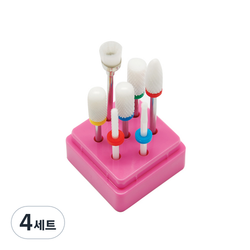 아이빛 에스엠에코랩 세라믹 네일비트 세트 06, 혼합색상, 4세트