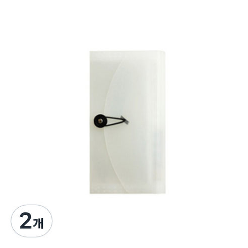 히키스 아코디언형 통장 포켓 정리함, 화이트클리어, 2개