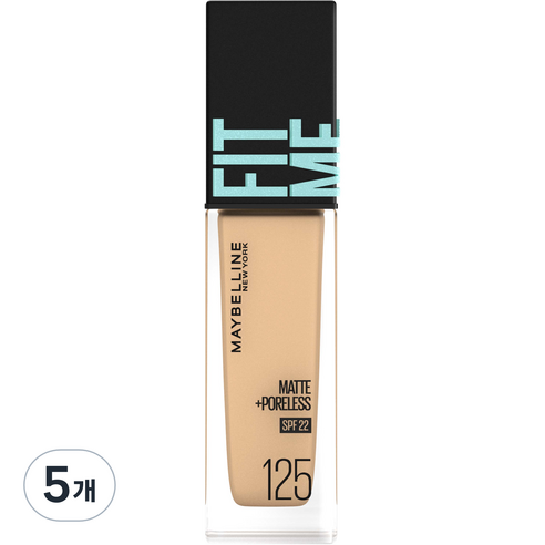 메이블린 핏 미 매트 포어리스 에스피어프22 30ml, 125 누드베이지, 5개