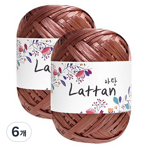 yarna 라탄 2볼 라피아실 40g, 9번(유광), 6개