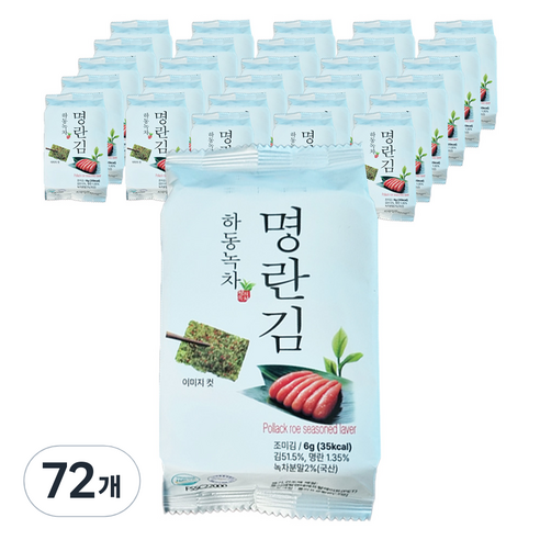 하동 녹차 명란김, 6g, 72개
