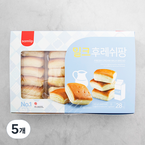 삼립 밀크후레쉬팡, 560g, 5개