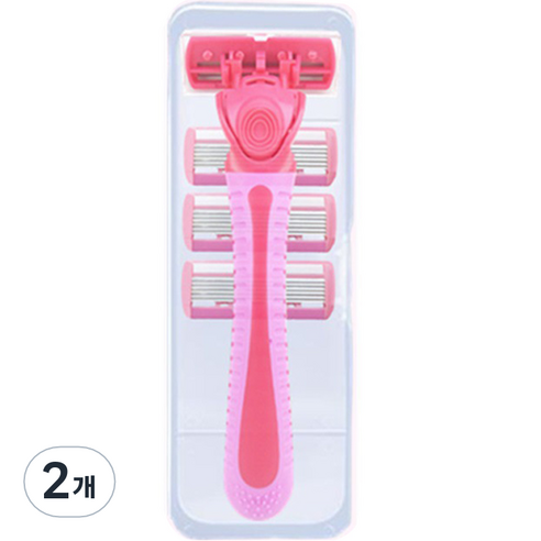 하이어리 여행용 수동 면도기 레드, 1개입, 2개