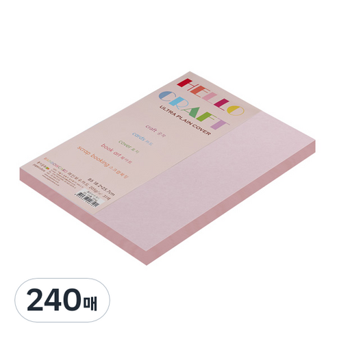 종이문화 친환경색지 레인보우카드 No.23 코스모스핑크, 240매
