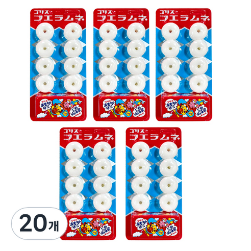 휘슬라무네 휘파람 사탕 소다맛, 22g, 20개