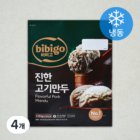 [로켓프레시] 비비고 얇은피 진한 고기만두 (냉동), 1.12kg, 4개