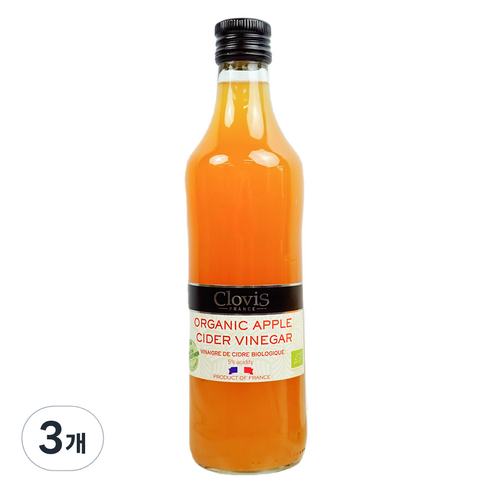 클로비스 애플사이다비니거, 3개, 500ml