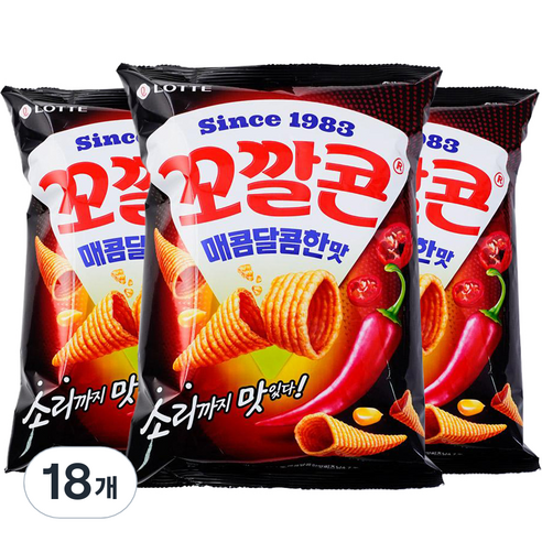 꼬깔콘 매콤달콤맛, 134g, 18개