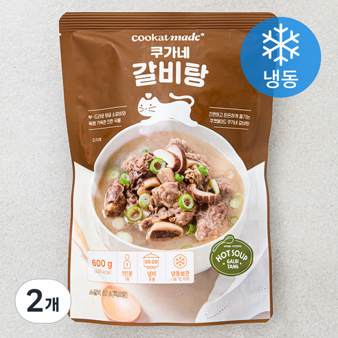 원팩쿠캣 갈비탕 (냉동), 2개, 600g