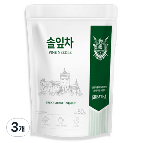 Greatea 솔잎차, 3개, 50개입, 1g