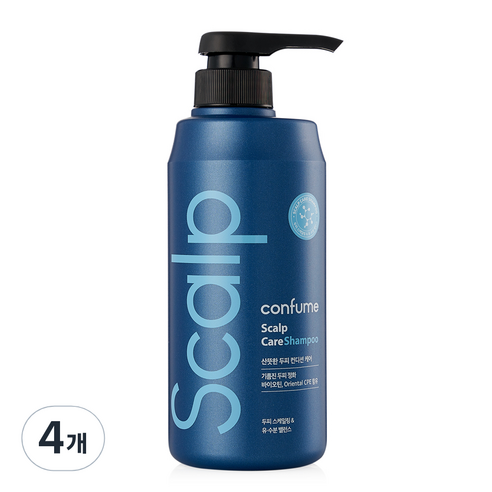 컨퓸 스칼프 약산성 카페인 샴푸, 500ml, 4개