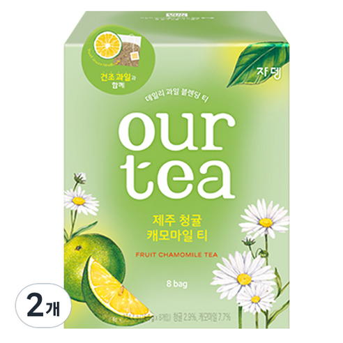 아워티 쟈뎅 제주 청귤 캐모마일 티, 16.8g, 2개, 8개입