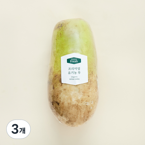 프리미엄 유기농 무, 1개입, 3개