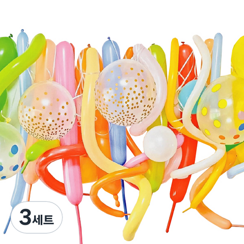 마켓감성 풍선 가랜드 세트 50p, 레인보우, 3세트