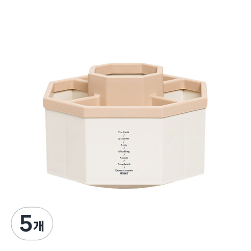 투코비 다용도 수납정리함 회전식 펜홀더, 핑크, 5개